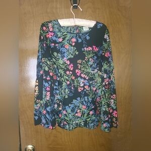 Cupio flutter sleeve floral blouse sz s